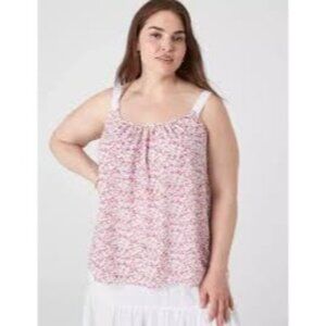 Lane Bryant Womens Plus Size Floral Print Tank Top Size 26